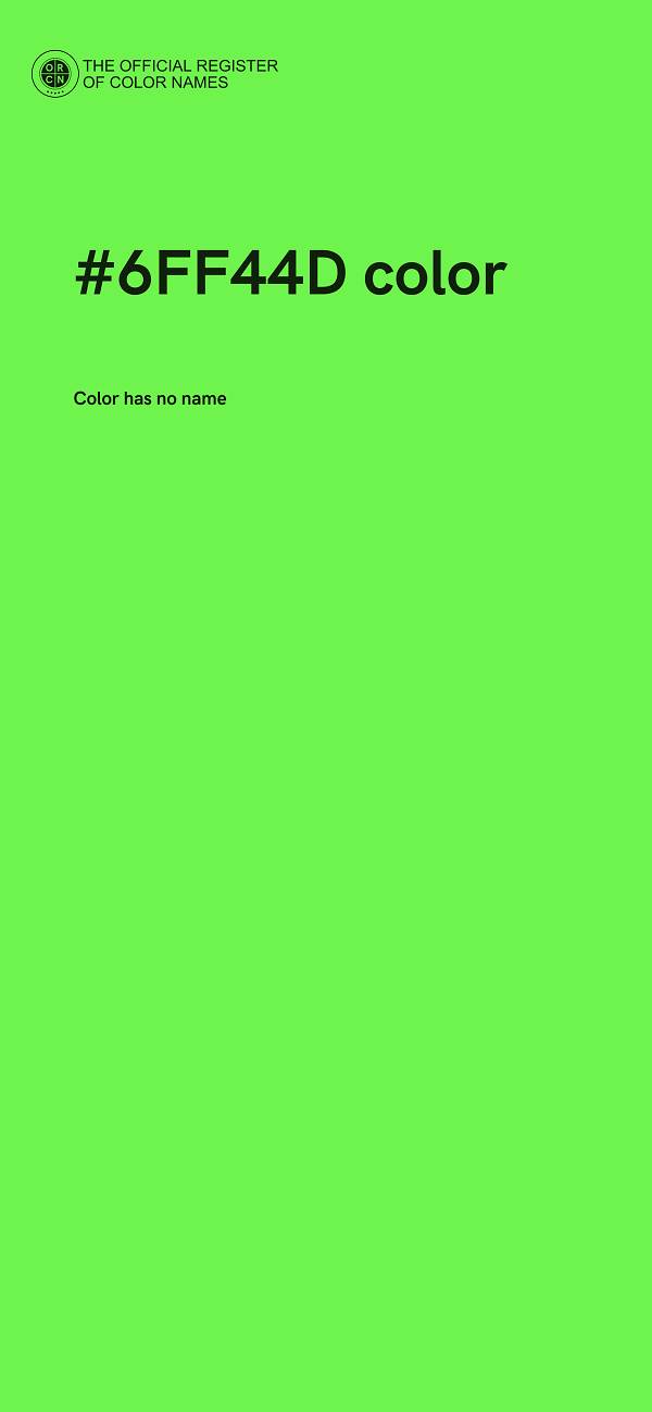 #6FF44D color image