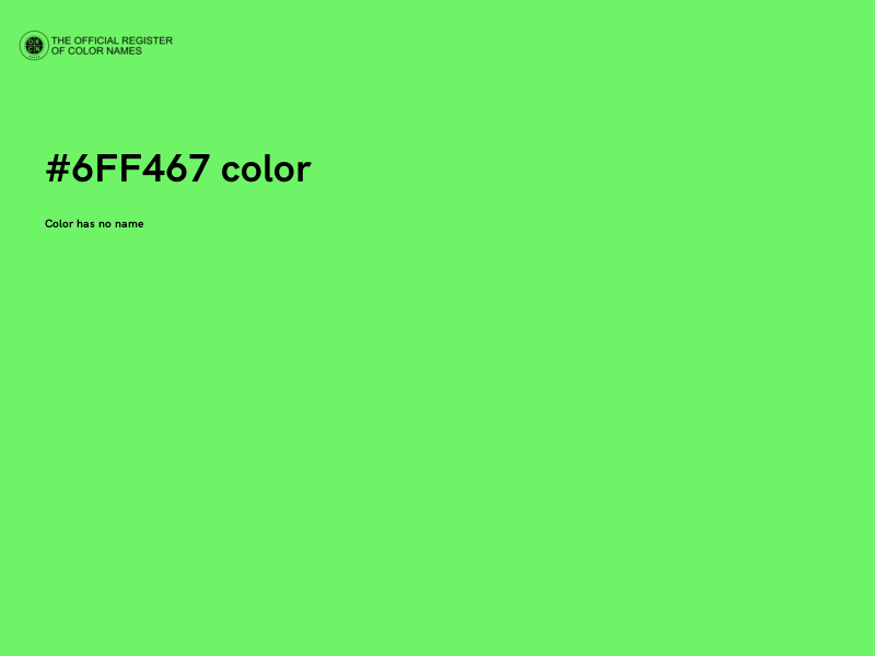 #6FF467 color image