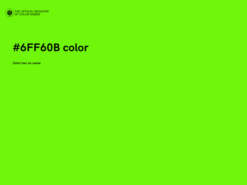 #6FF60B color image