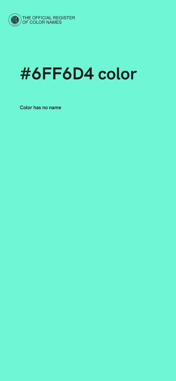 #6FF6D4 color image