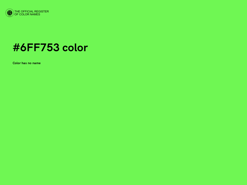 #6FF753 color image