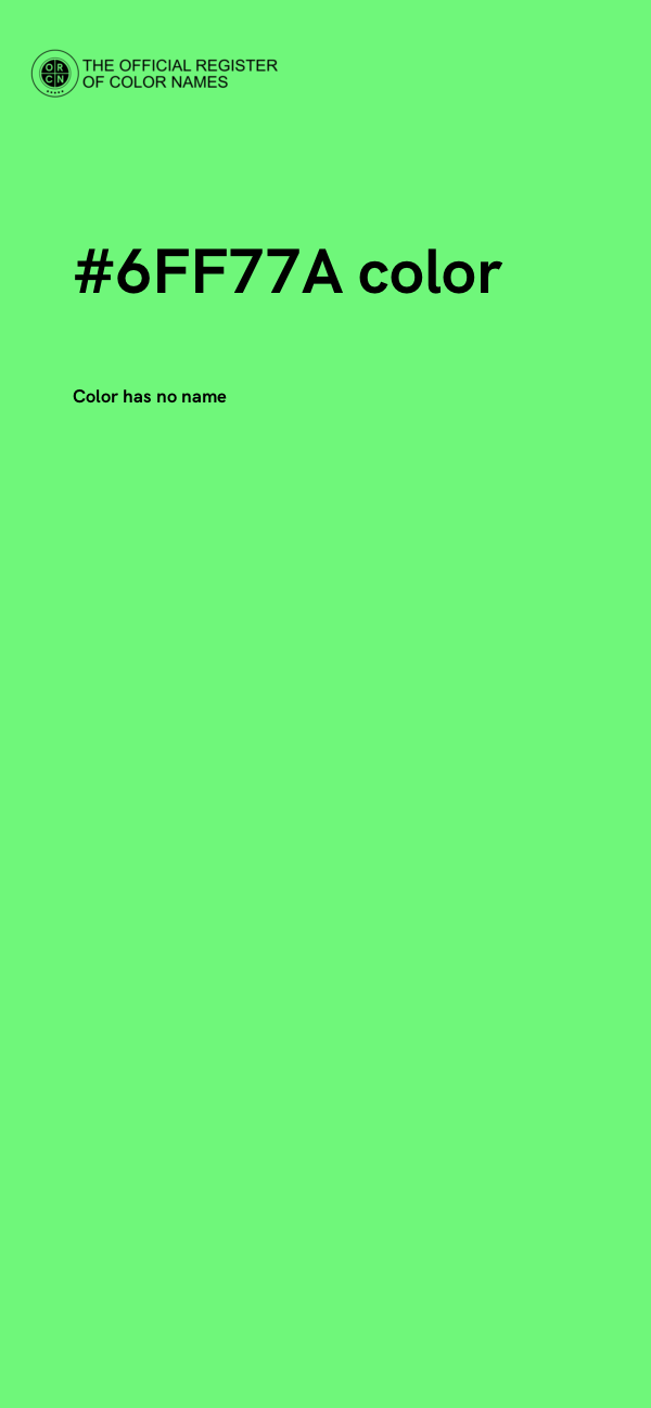 #6FF77A color image