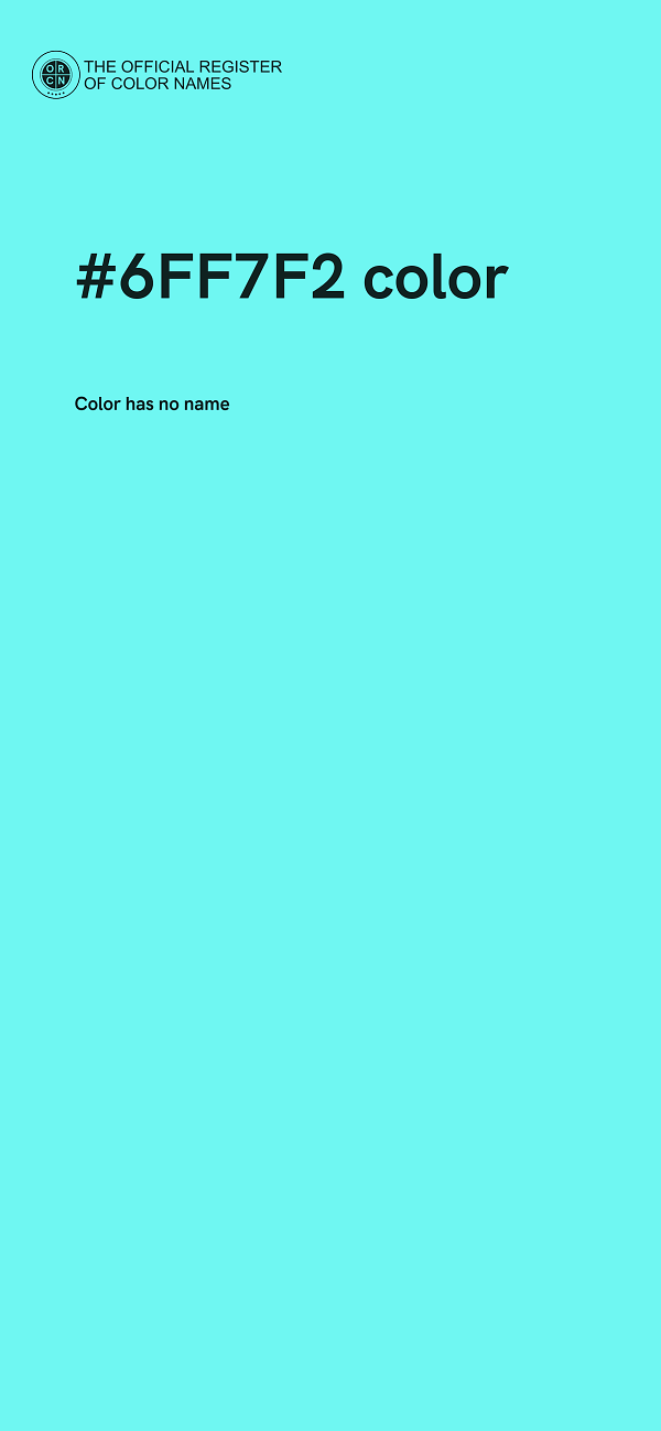 #6FF7F2 color image
