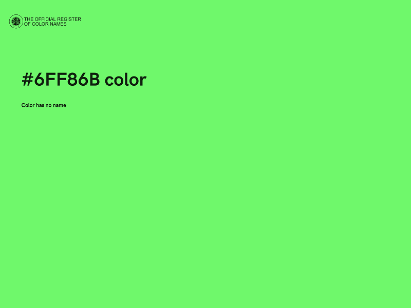 #6FF86B color image