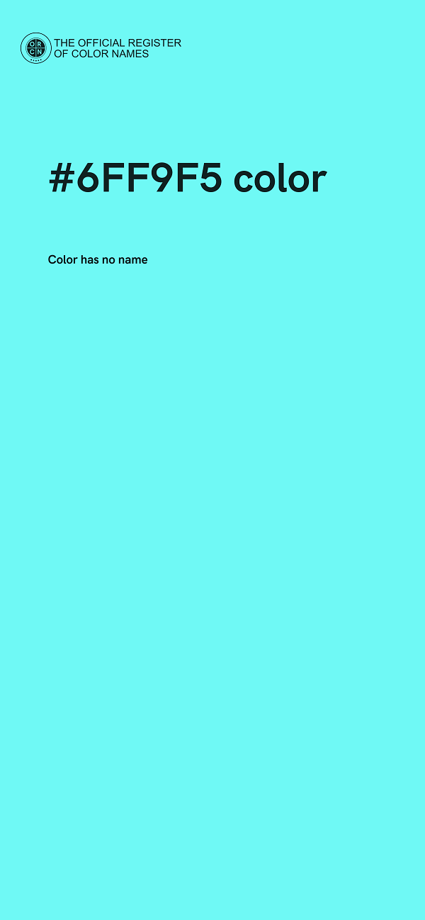 #6FF9F5 color image