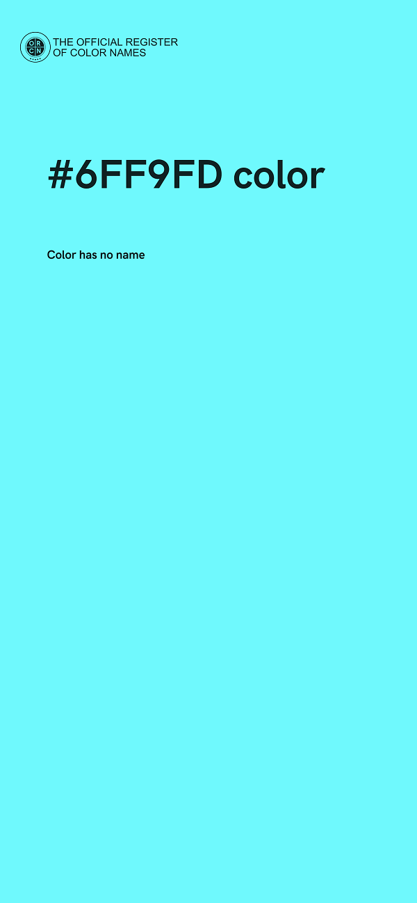 #6FF9FD color image