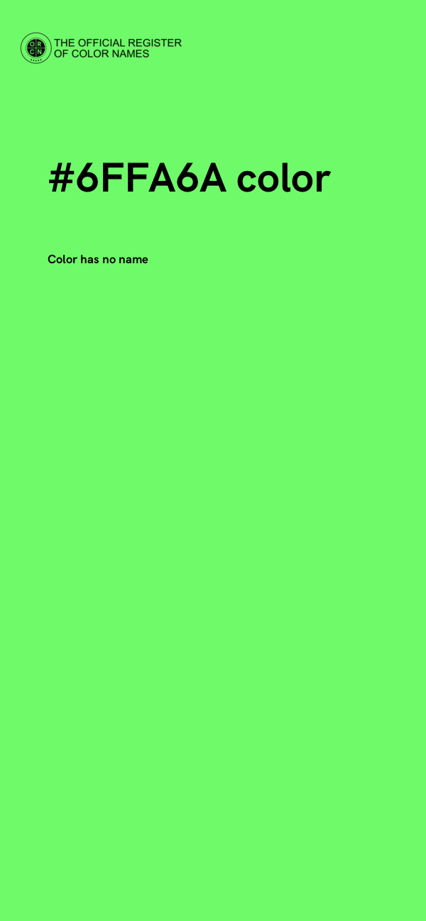 #6FFA6A color image