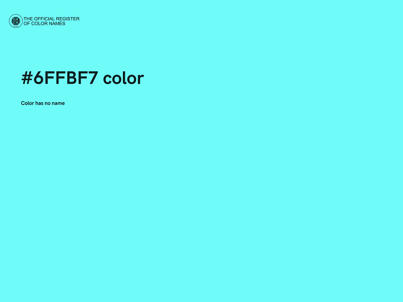 #6FFBF7 color image