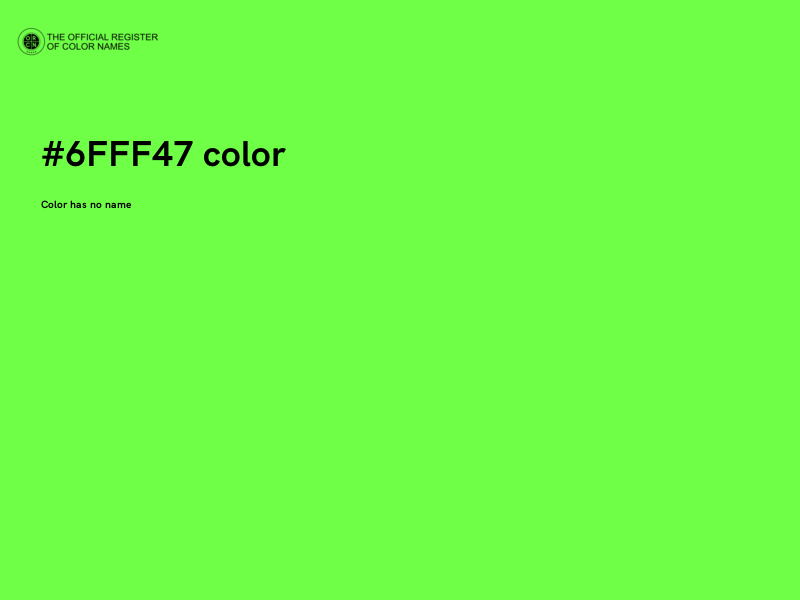 #6FFF47 color image