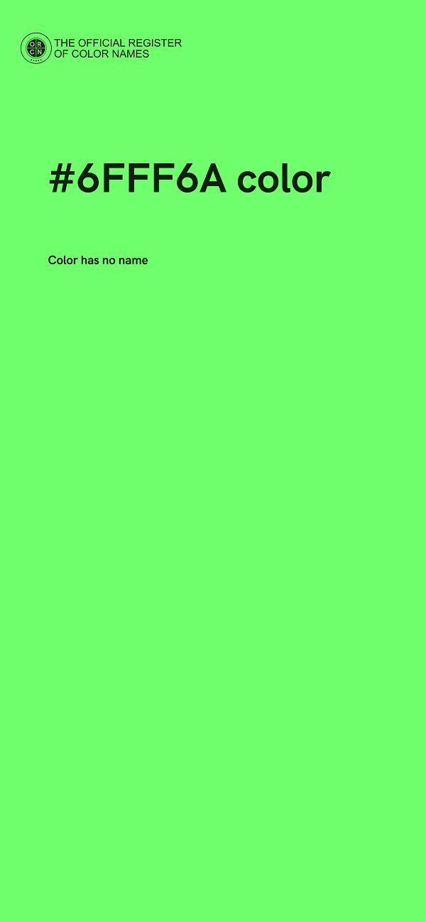 #6FFF6A color image