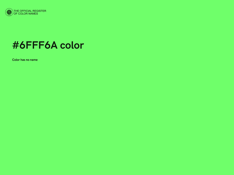 #6FFF6A color image