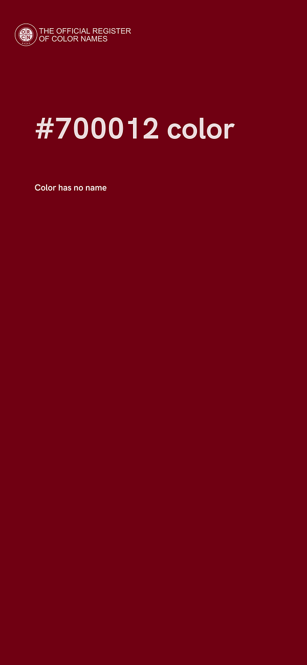 #700012 color image