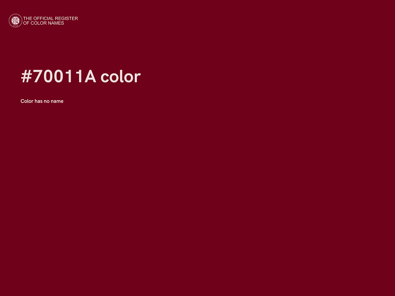 #70011A color image