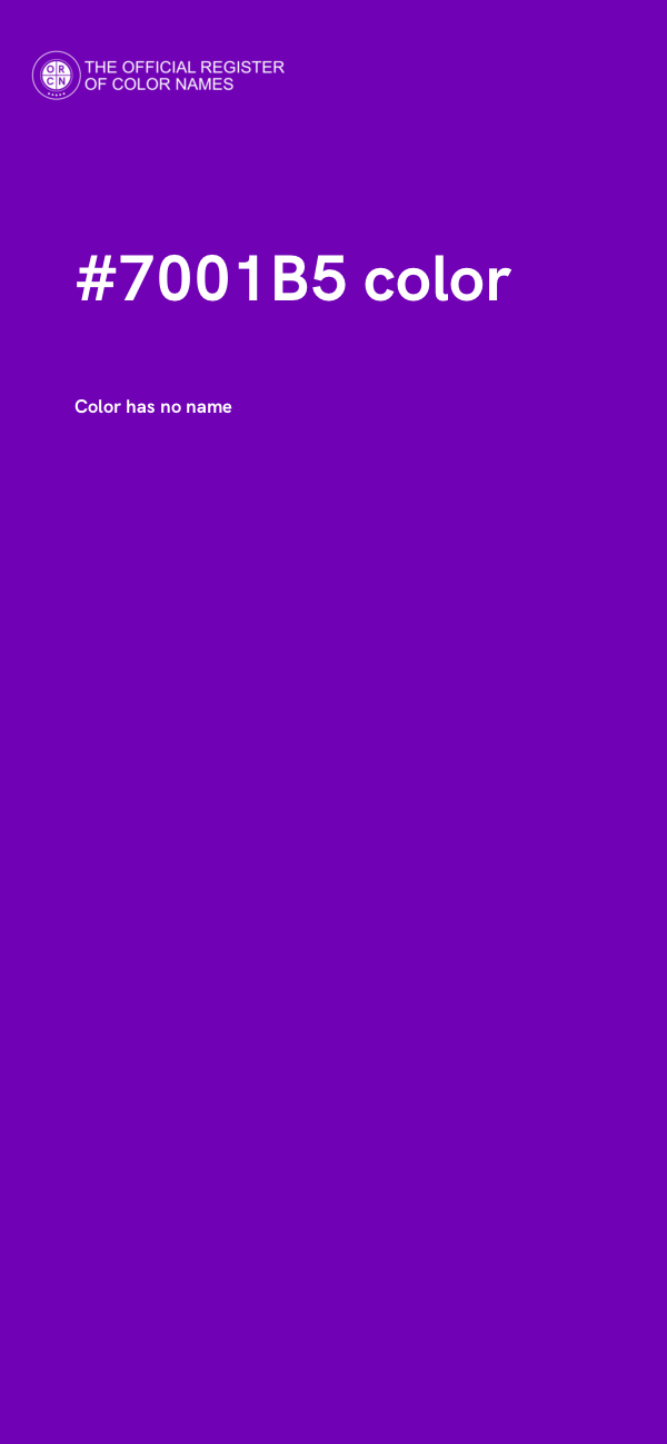 #7001B5 color image