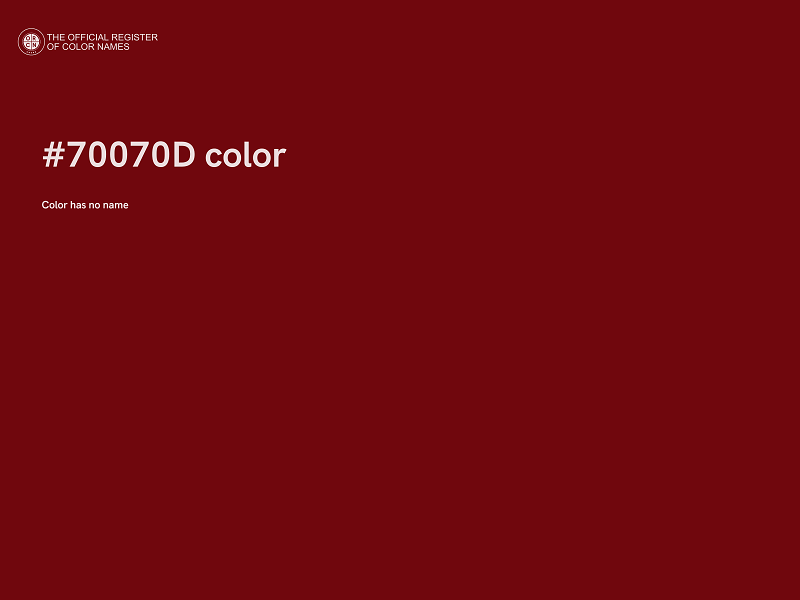 #70070D color image