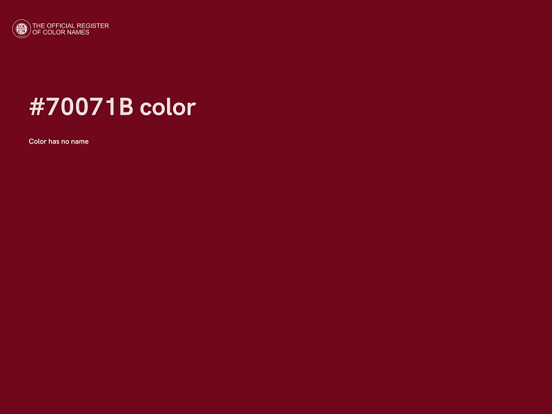 #70071B color image