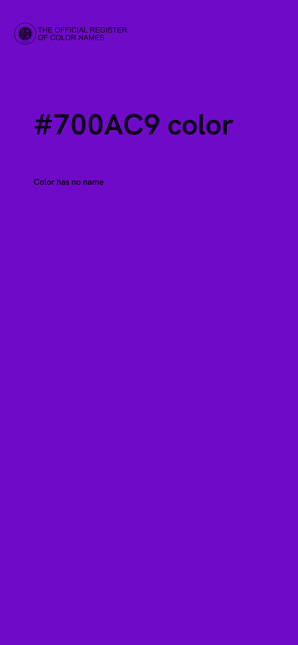#700AC9 color image