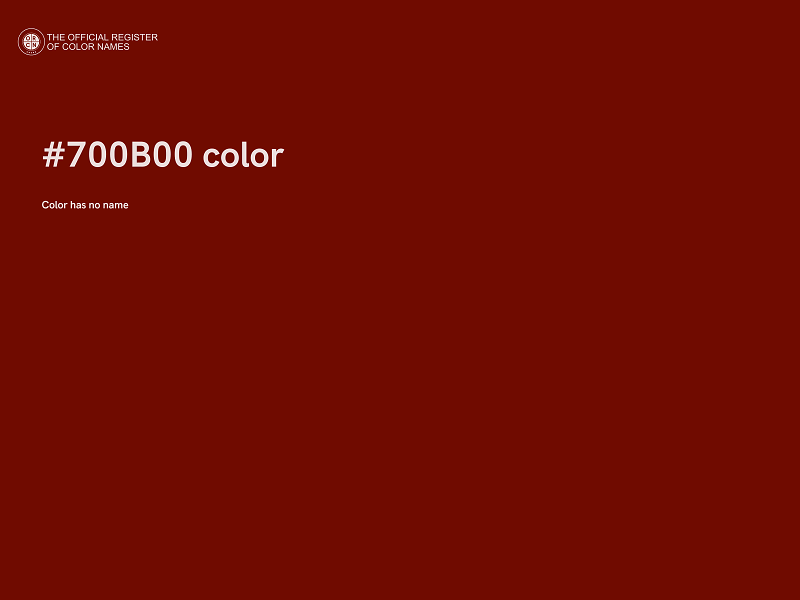 #700B00 color image