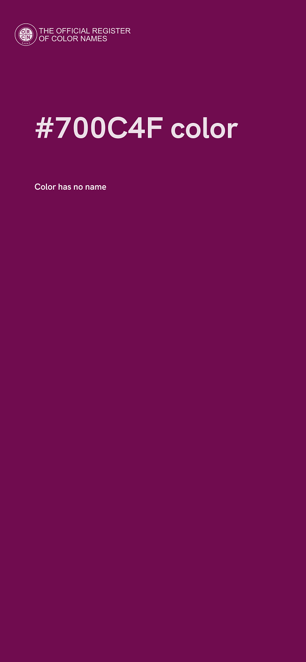 #700C4F color image