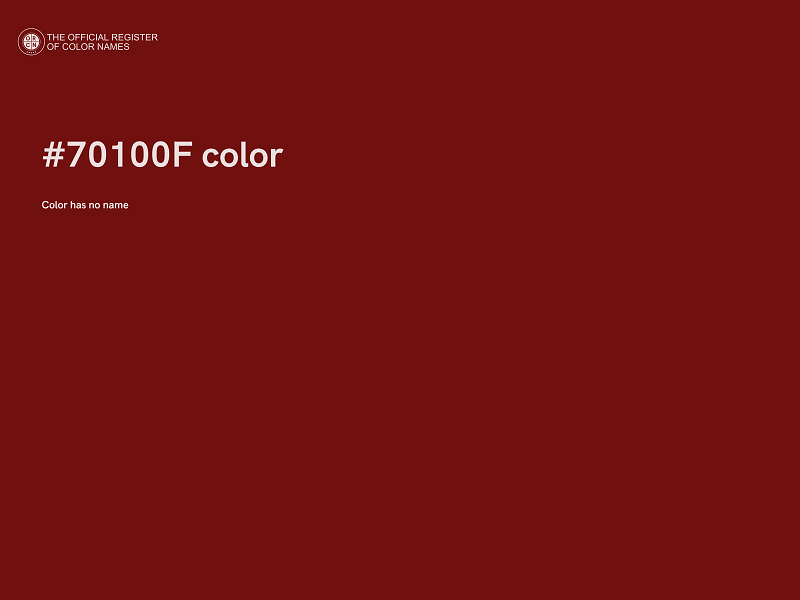 #70100F color image