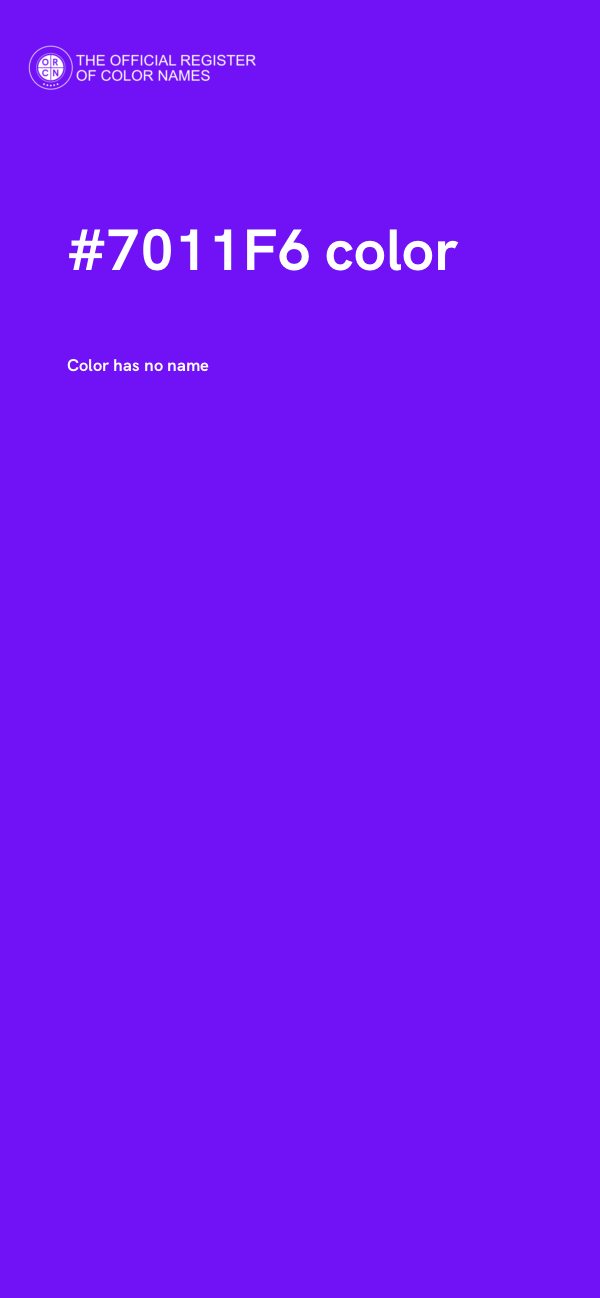 #7011F6 color image