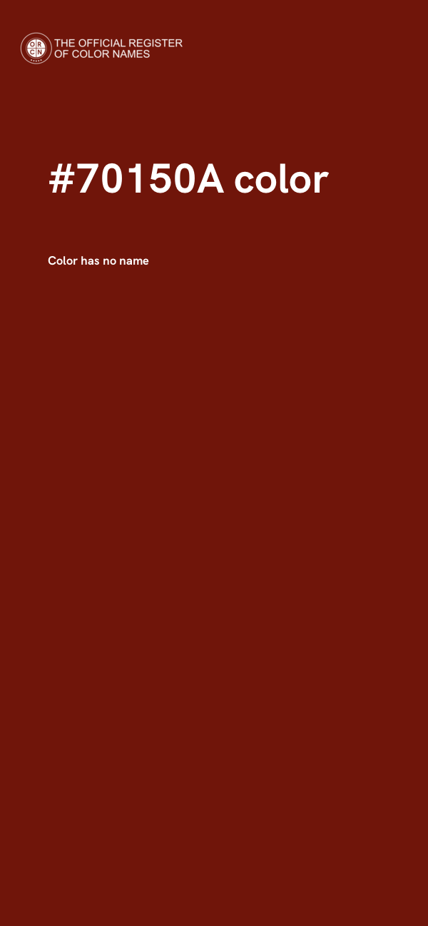 #70150A color image