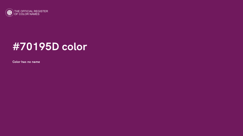 #70195D color image