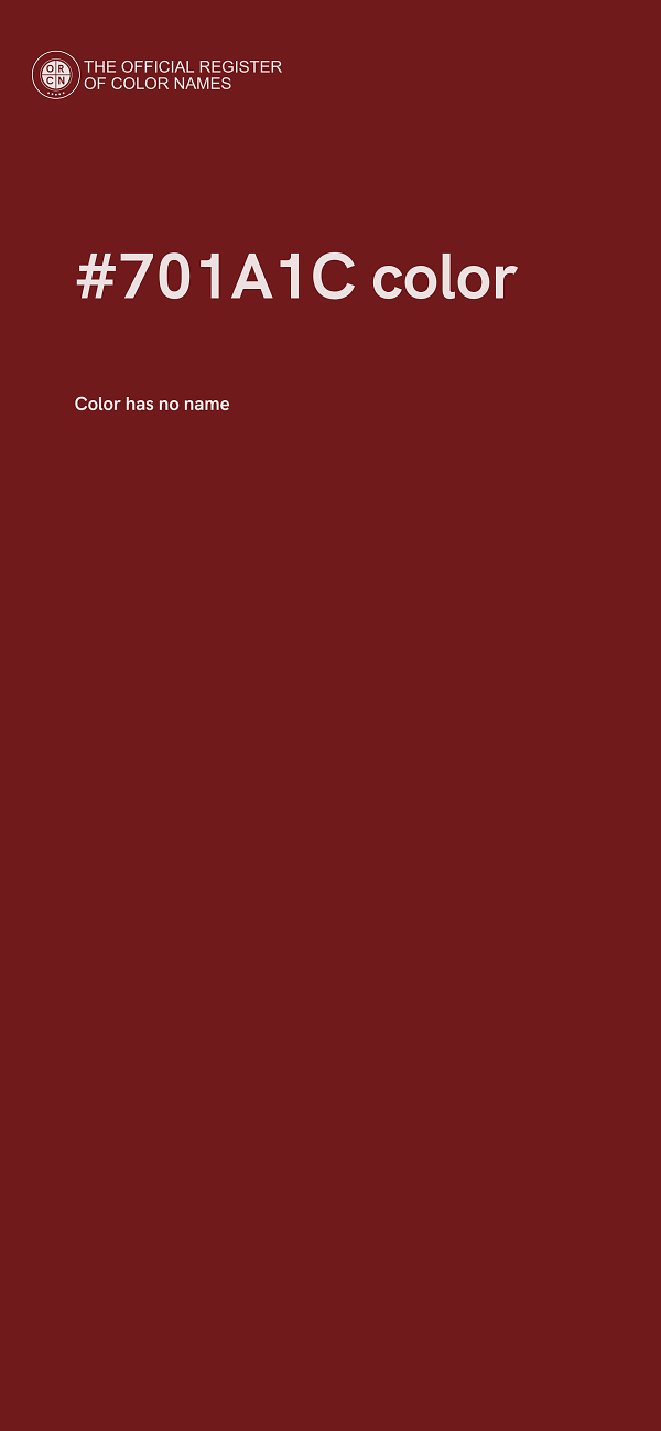 #701A1C color image