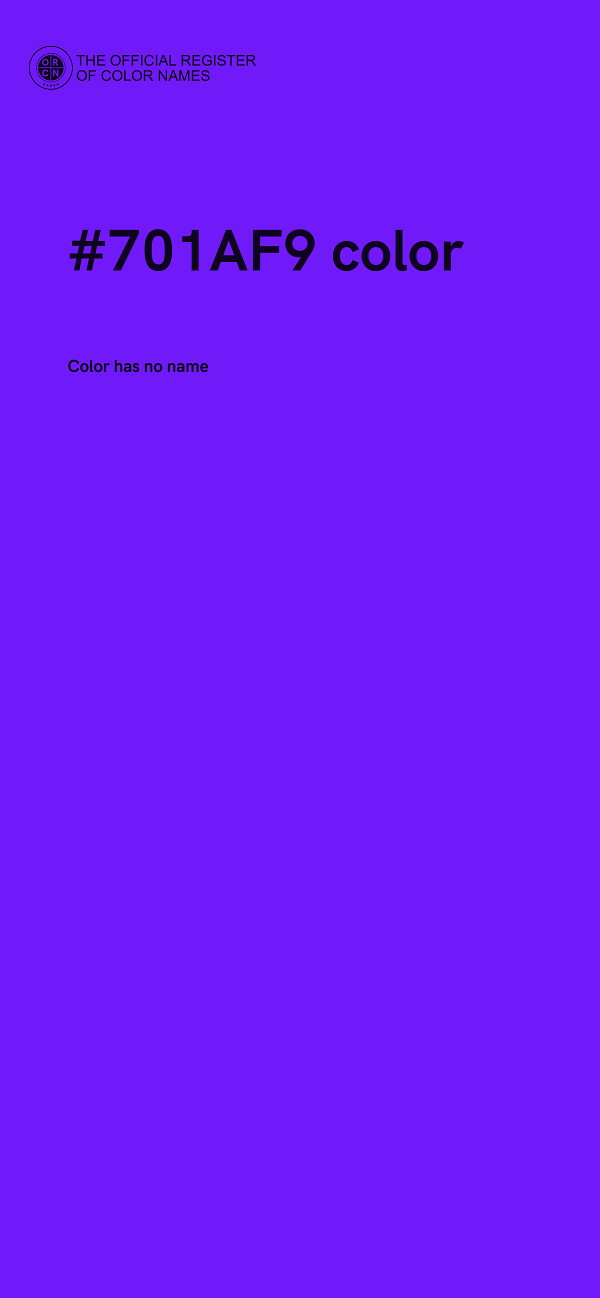#701AF9 color image