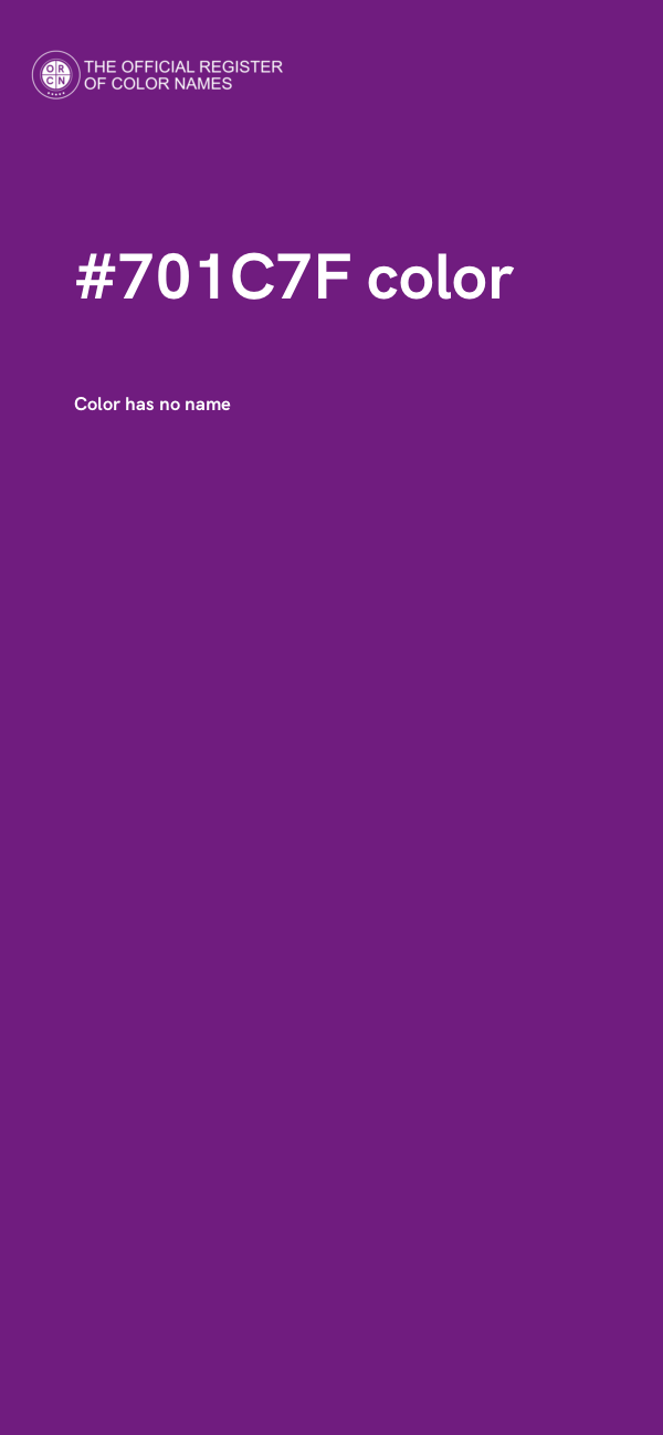 #701C7F color image