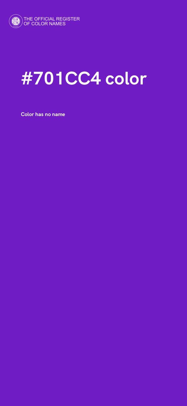 #701CC4 color image