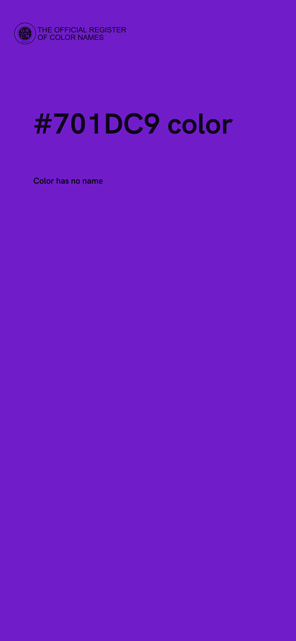 #701DC9 color image