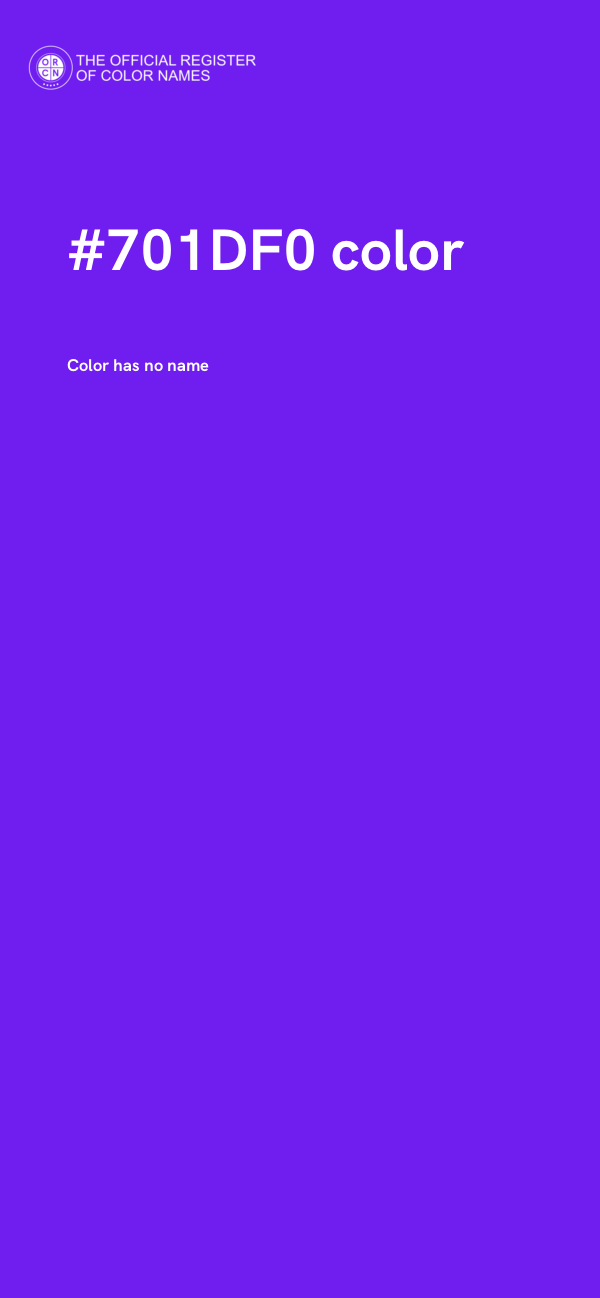 #701DF0 color image