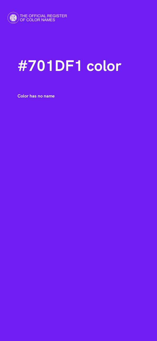 #701DF1 color image