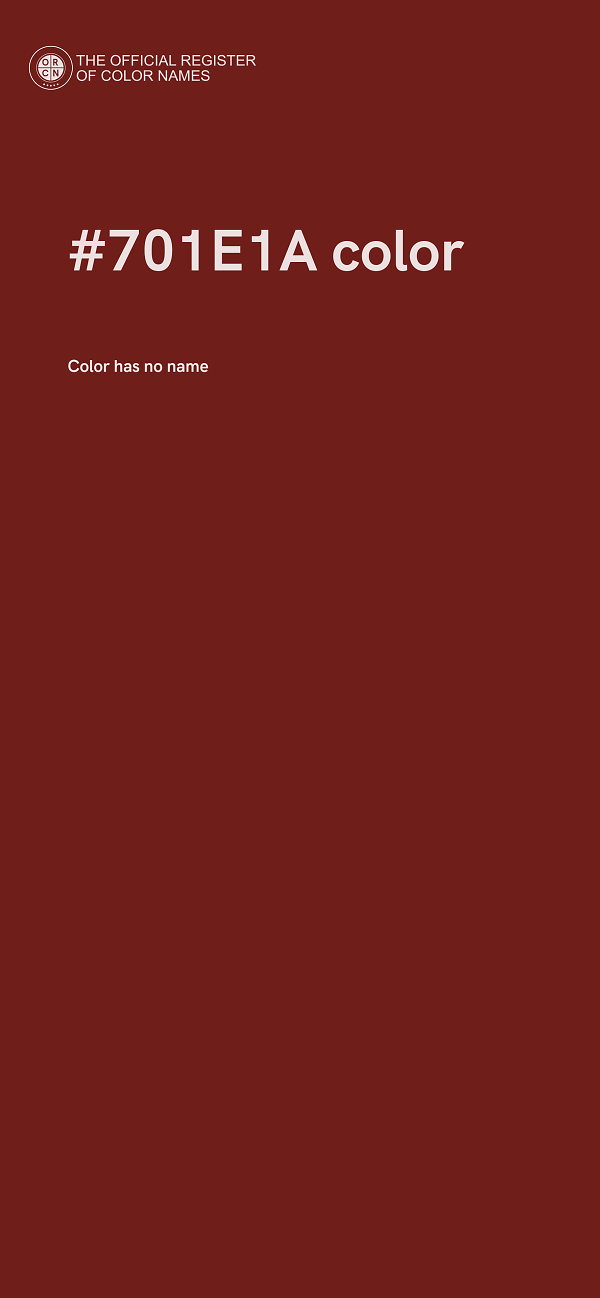 #701E1A color image