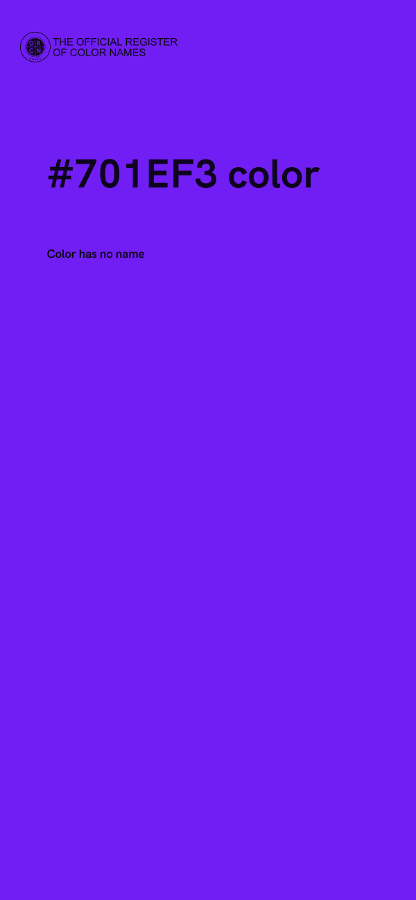 #701EF3 color image