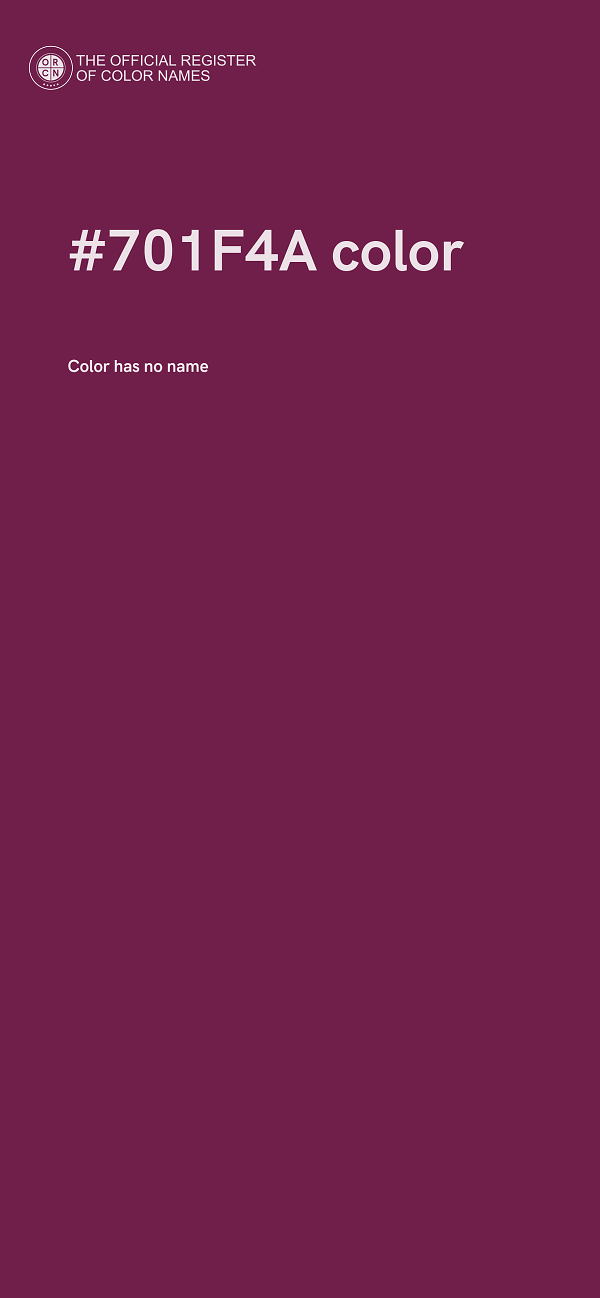 #701F4A color image