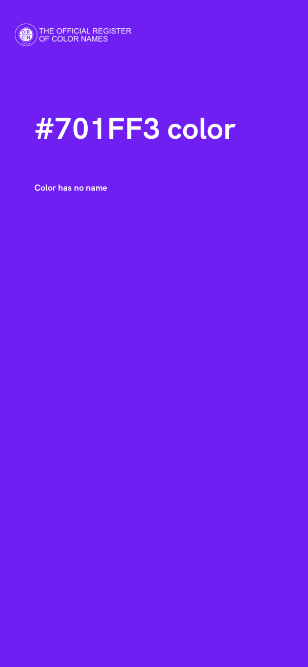 #701FF3 color image