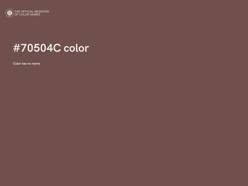 #70504C color image