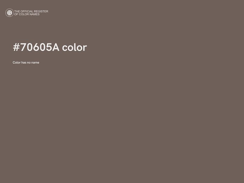#70605A color image