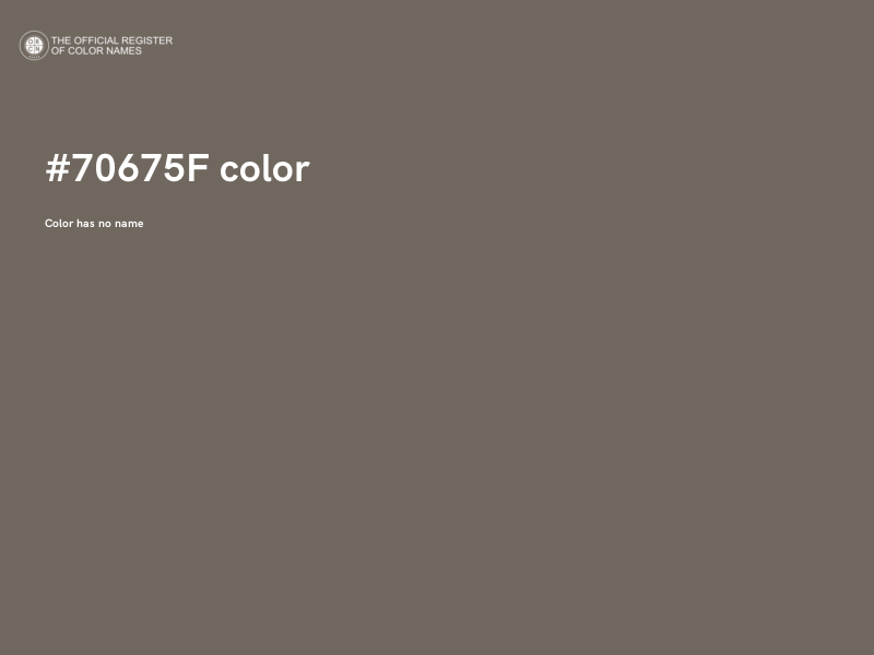 #70675F color image
