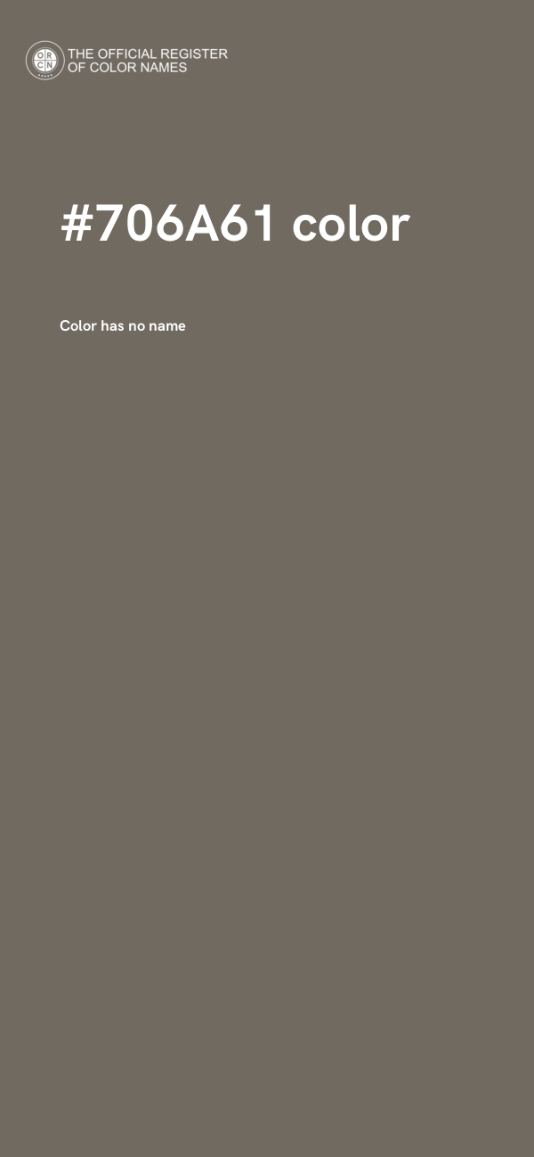 #706A61 color image