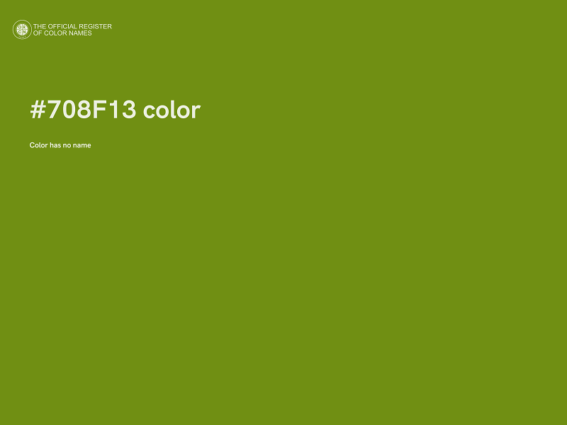 #708F13 color image