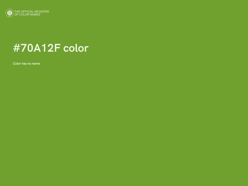 #70A12F color image