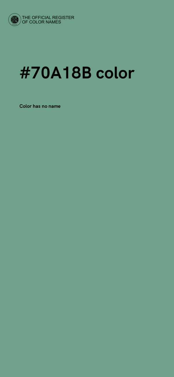 #70A18B color image
