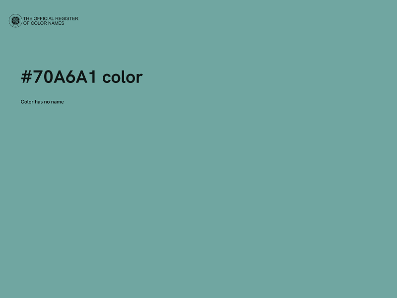 #70A6A1 color image