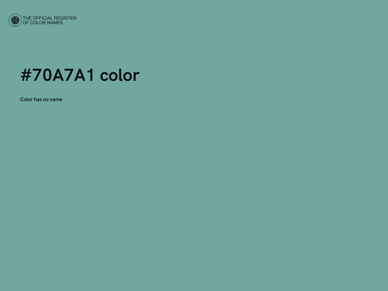 #70A7A1 color image