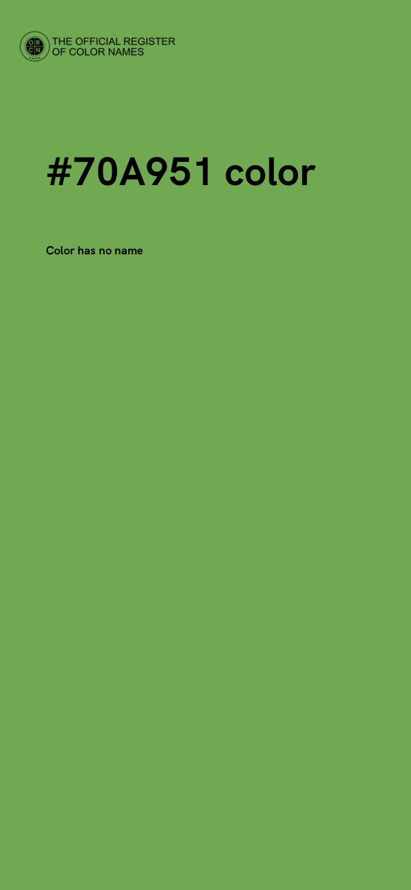 #70A951 color image