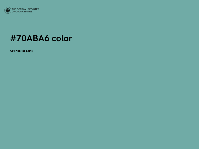 #70ABA6 color image