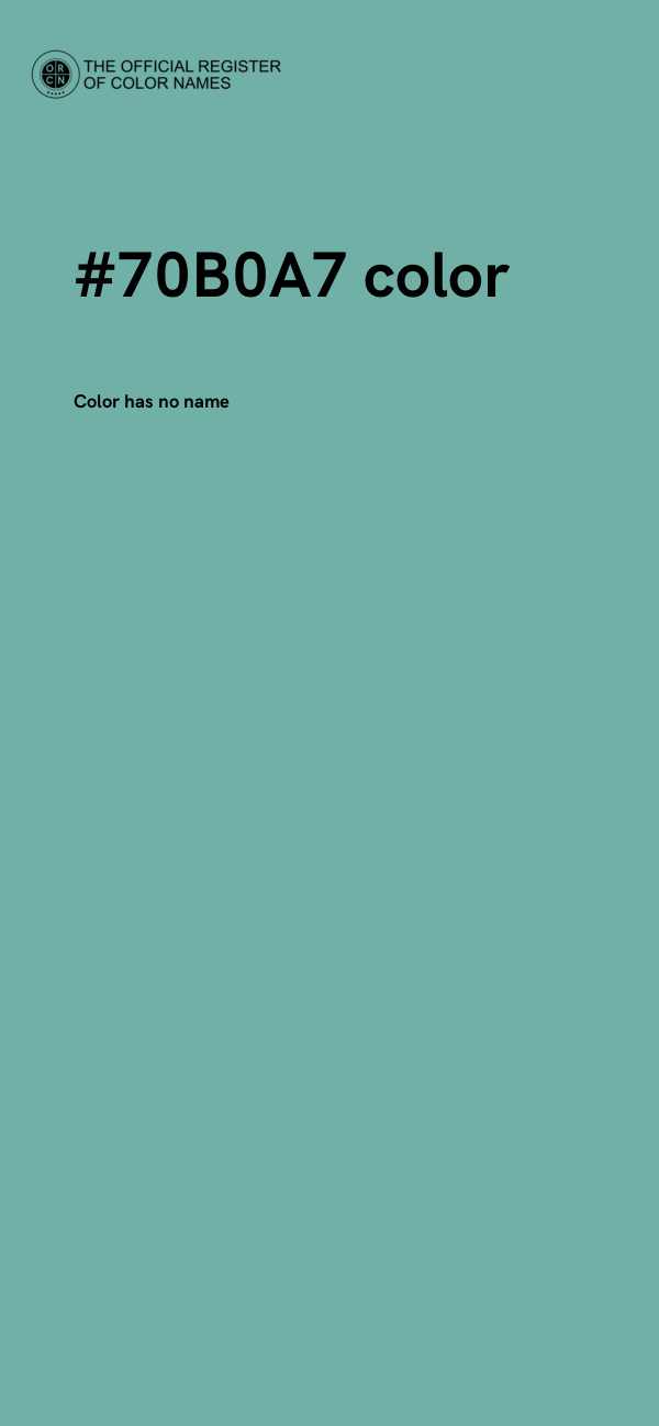 #70B0A7 color image